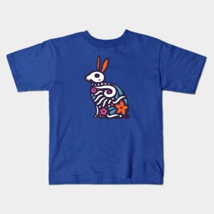 Colorful Day of the Dead Rabbit | Dia de los Muertos Animals Kids T-Shirt